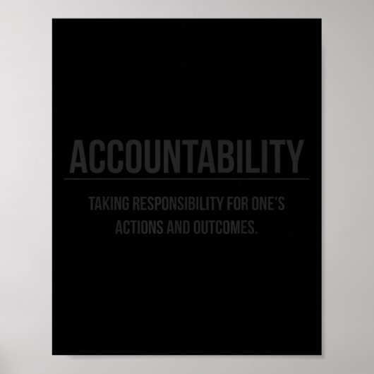 Motivational Accountability Entrepreneur Slogan Qu Poster (Vorne)