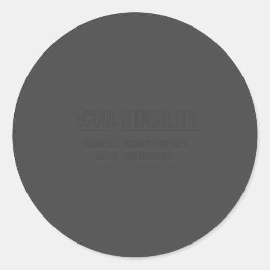 Motivational Accountability Entrepreneur Slogan Qu Runder Aufkleber (Vorderseite)