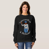 Motivational African American Woman Vaccination Me Sweatshirt (Vorne ganz)
