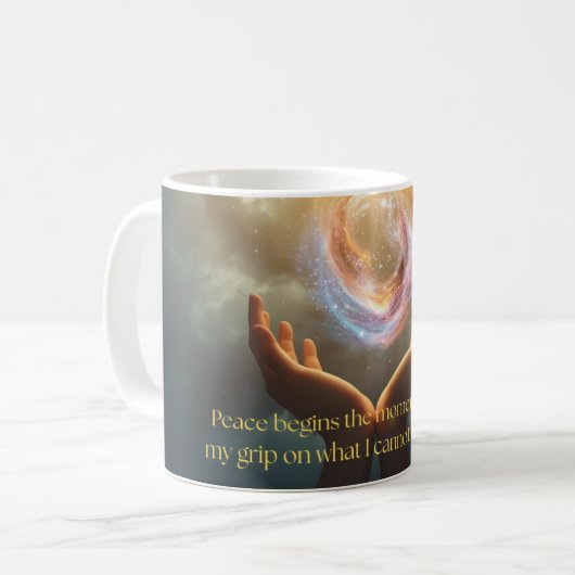 Motivational and Inspirational Quote of Peace Kaffeetasse (Vorderseite Links)