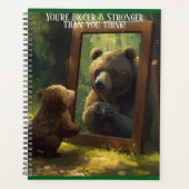 motivational bear cub calendar planner notebook  planer (Vorderseite)