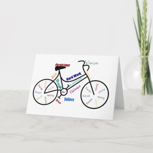 Motivational Bike, Bicycle, Cycling, Sport, Hobby Karte (Vorderseite)