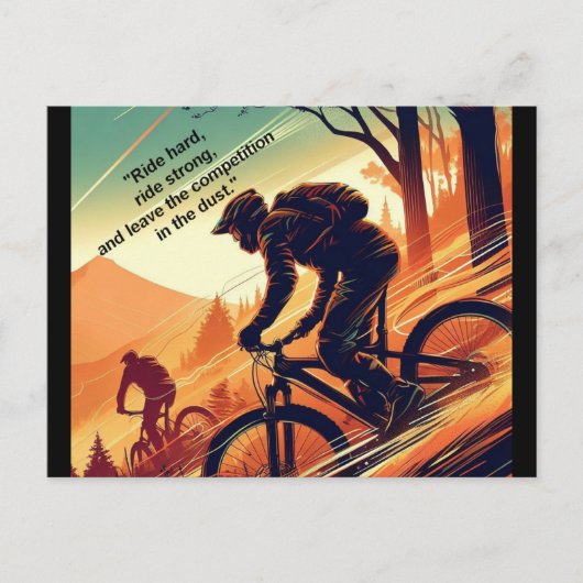 Motivational Bike, Bicycle, Cycling, Sport, Hobby Postkarte (Vorderseite)
