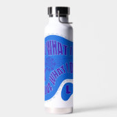 Motivational Blue Retro Star Style  Trinkflasche (Links)