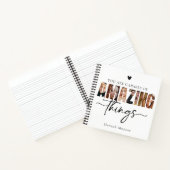 Motivational Calligraphy Script Typography Photo  Notizblock (Innenseite)