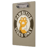Motivational Cat Pawsitive vibes only School Klemmbrett (Links)