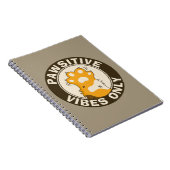 Motivational Cat Pawsitive vibes only School Notizblock (Rechte Seite)