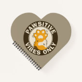 Motivational Cat Pawsitive vibes only School Notizblock (Vorderseite)