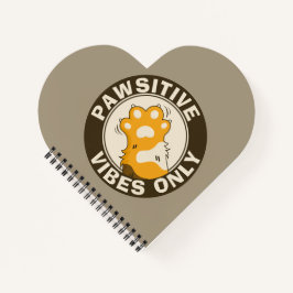 Motivational Cat Pawsitive vibes only School Notizblock