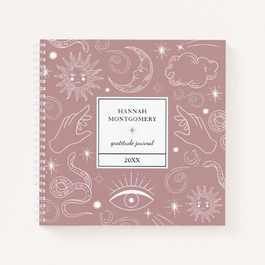 Motivational Celestial Gratitude Journal Notizblock (Vorderseite)