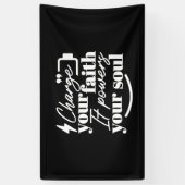 Motivational Christian Quote – Charge Your Faith Banner (Vertikal)