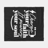 Motivational Christian Quote – Charge Your Faith Fleecedecke (Vorderseite (Horizontal))