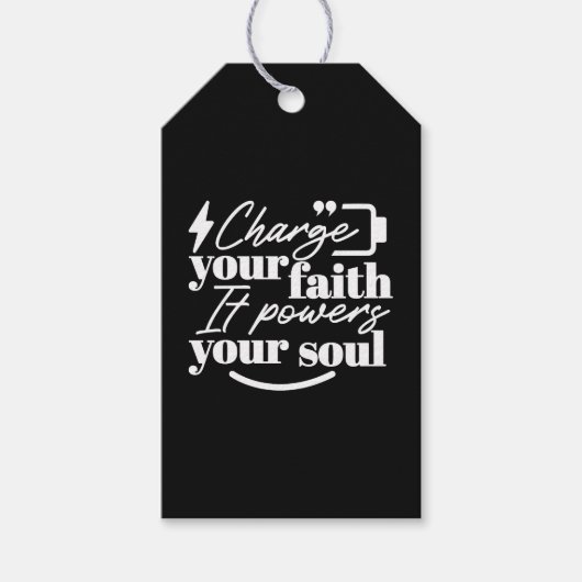 Motivational Christian Quote – Charge Your Faith Geschenkanhänger (Vorderseite)