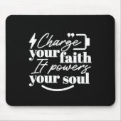Motivational Christian Quote – Charge Your Faith Mousepad (Vorne)