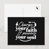 Motivational Christian Quote – Charge Your Faith Postkarte (Vorne/Hinten)