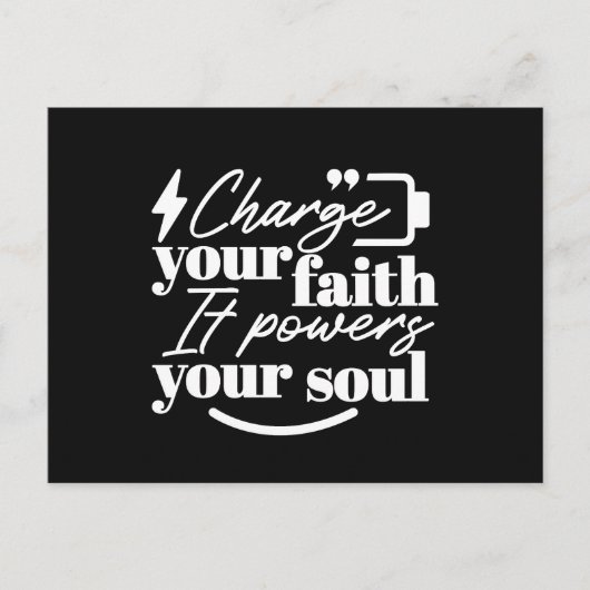 Motivational Christian Quote – Charge Your Faith Postkarte (Vorderseite)