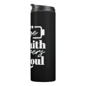 Motivational Christian Quote – Charge Your Faith Thermosbecher (Nach rechts gedreht)
