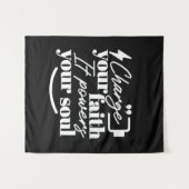 Motivational Christian Quote – Charge Your Faith Wandteppich (Vorderseite (Horizontal))