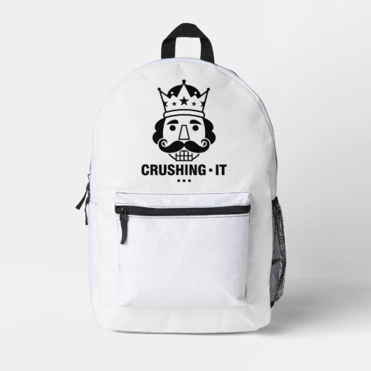 Motivational Crushing It Daily Hustle Mindset Succ Bedruckter Rucksack (Vorderseite)