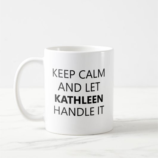 Motivational Custom Name Mug for Women or Men Kaffeetasse (Links)