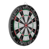 Motivational Dartboard Wall Art Practice Quote Dartscheibe (Vorderseite Links)