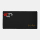 motivational desk mat - Custom Name & Job Title  Schreibtischunterlage (Vorderseite)