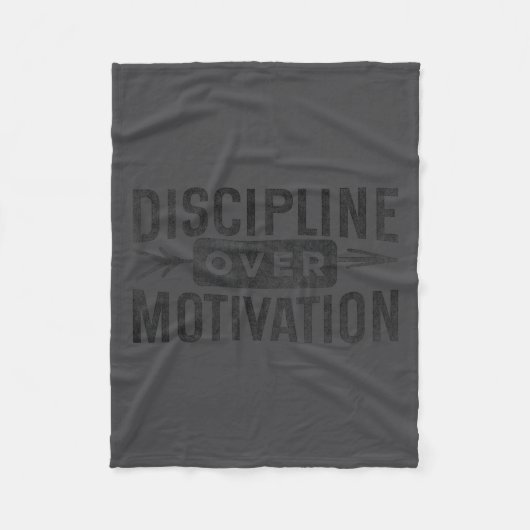 Motivational Discipline Over Motivation Insrationa Fleecedecke (Vorderseite)
