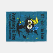 Motivational down syndrome awareness cat t21 fleecedecke (Vorderseite (Horizontal))