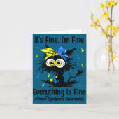 Motivational down syndrome awareness cat t21 karte (Gelbe Blume)