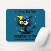 Motivational down syndrome awareness cat t21 mousepad (Mit Mouse)