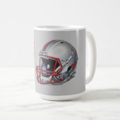 Motivational Dream Believe Achieve Football Kaffeetasse (VorderseiteRechts)