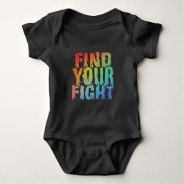 Motivational Find Your Fight Quote Art Baby Strampler
