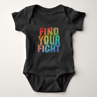 Motivational Find Your Fight Quote Art Baby Strampler