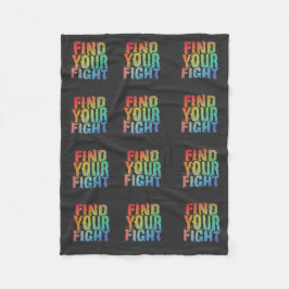 Motivational Find Your Fight Quote Art Fleecedecke