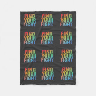 Motivational Find Your Fight Quote Art Fleecedecke