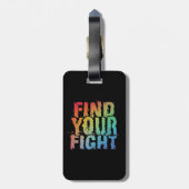 Motivational Find Your Fight Quote Art Gepäckanhänger (Rückseite vertikal)