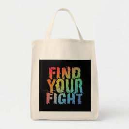 Motivational Find Your Fight Quote Art Tragetasche