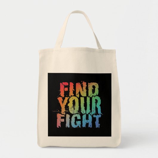 Motivational Find Your Fight Quote Art Tragetasche (Vorne)