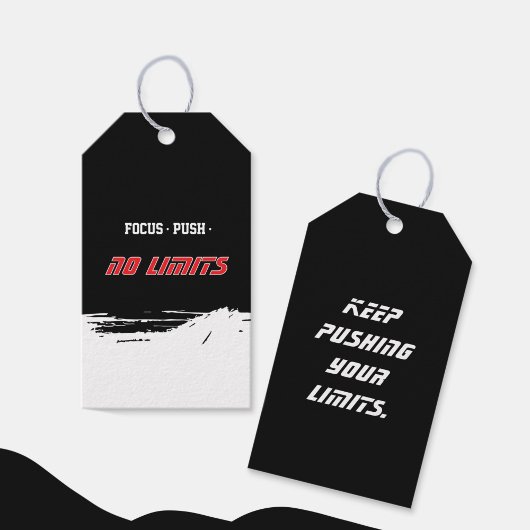 Motivational Fitness Black Geschenkanhänger