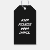 Motivational Fitness Black Geschenkanhänger (Rückseite)