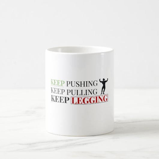 Motivational Fitness Mug – Text-Based Gym Quote Kaffeetasse (Mittel)