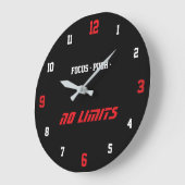 Motivational Fitness Wall Clock Black Große Wanduhr (Winkel)