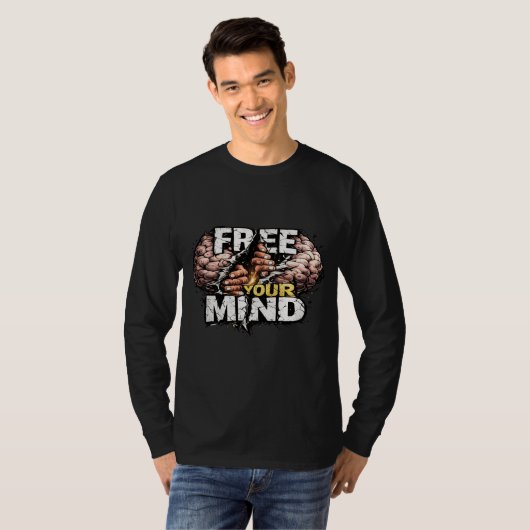 Motivational Graphic Long Sleeve T-Shirt for Men (Vorne ganz)