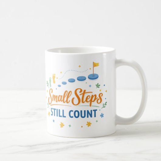 Motivational Growth Quote Typography Kaffeetasse (Rechts)