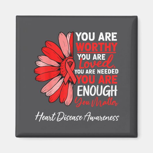 Motivational Heart Health Heart Disease Awareness Magnet (Vorne)
