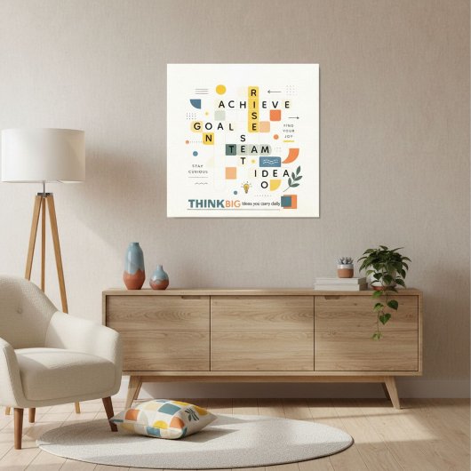 Motivational inspirational minimalist typography  leinwanddruck