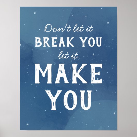 Motivational Inspirational Quote Art Poster (Vorne)