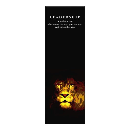 Motivational Leadership Lion Fotodruck (Vorne)