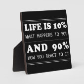 motivational Life Inspirational Typography Fotoplatte (Vorderseite)
