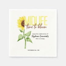 Motivational Midlife Sunflower Bloom 50th Birthday
